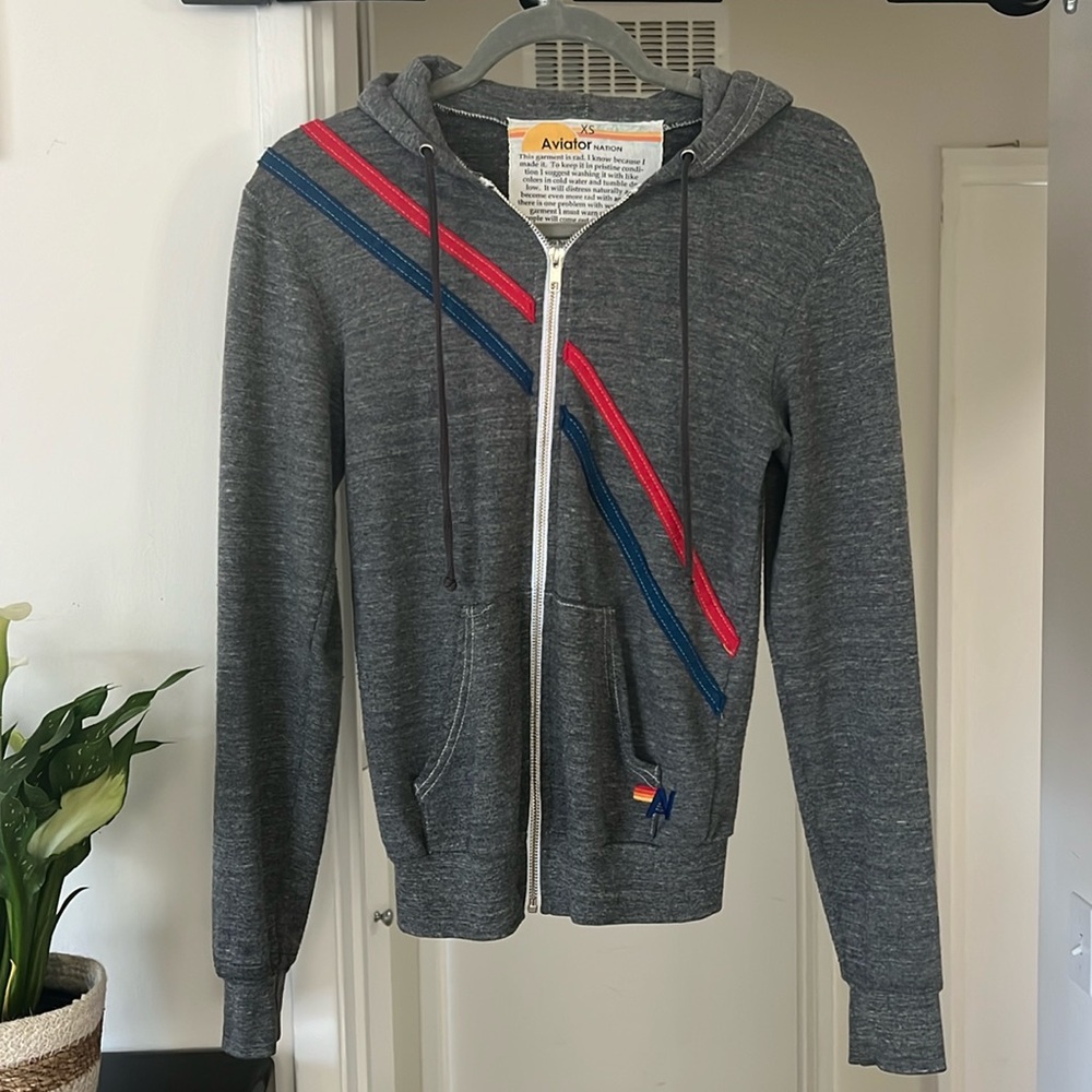 Aviator Nation “Pray For Surf” Zip-up hoodie